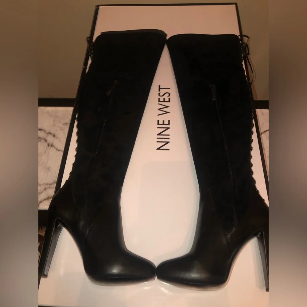 Nine West over the knee black boots; sexy, classy, & very sassy; - Picture 12 of 12
